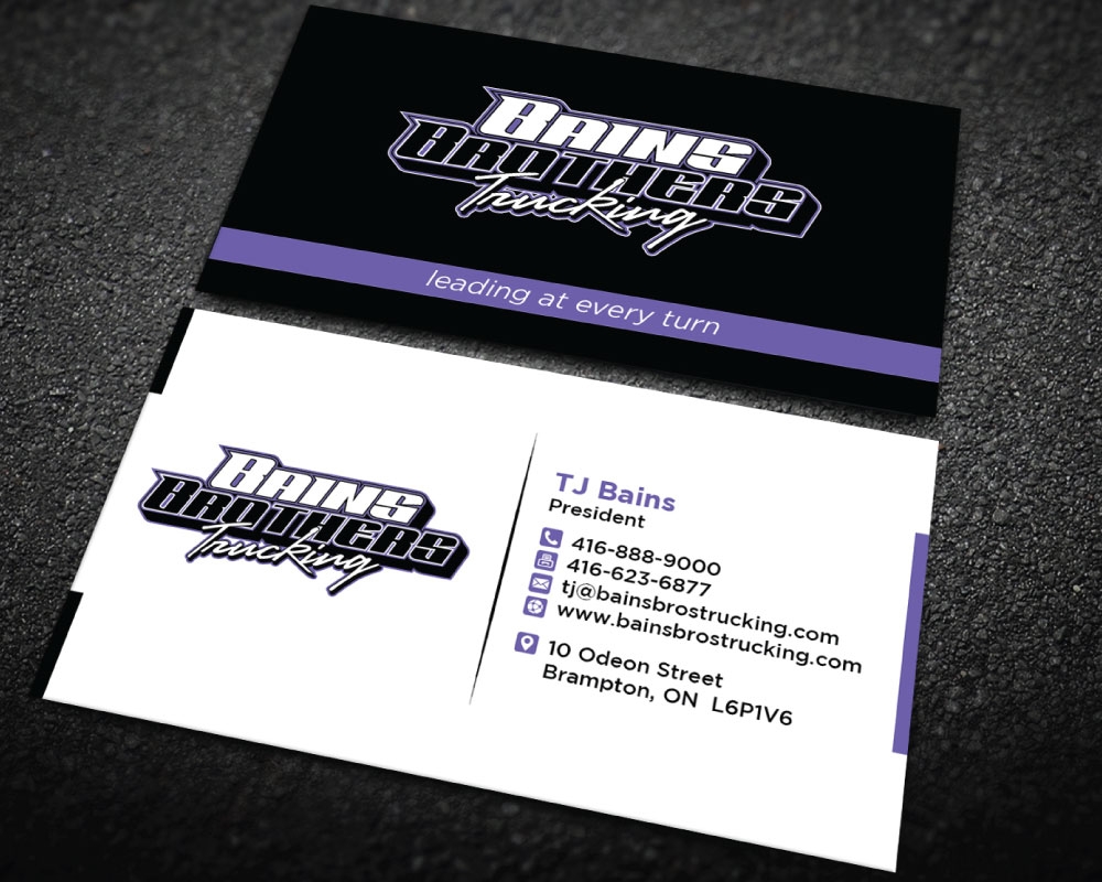 BAINS BROTHERS TRUCKING / BAINS BROS TRUCKING logo design by Boomstudioz