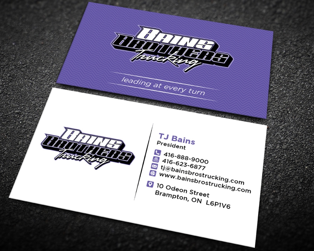 BAINS BROTHERS TRUCKING / BAINS BROS TRUCKING logo design by Boomstudioz