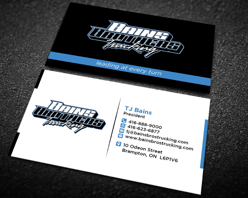 BAINS BROTHERS TRUCKING / BAINS BROS TRUCKING logo design by Boomstudioz