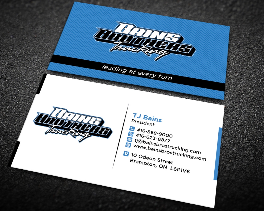 BAINS BROTHERS TRUCKING / BAINS BROS TRUCKING logo design by Boomstudioz