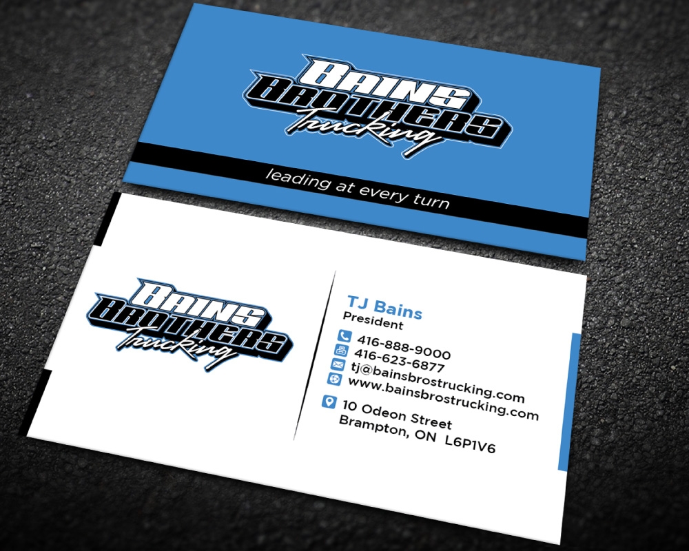 BAINS BROTHERS TRUCKING / BAINS BROS TRUCKING logo design by Boomstudioz