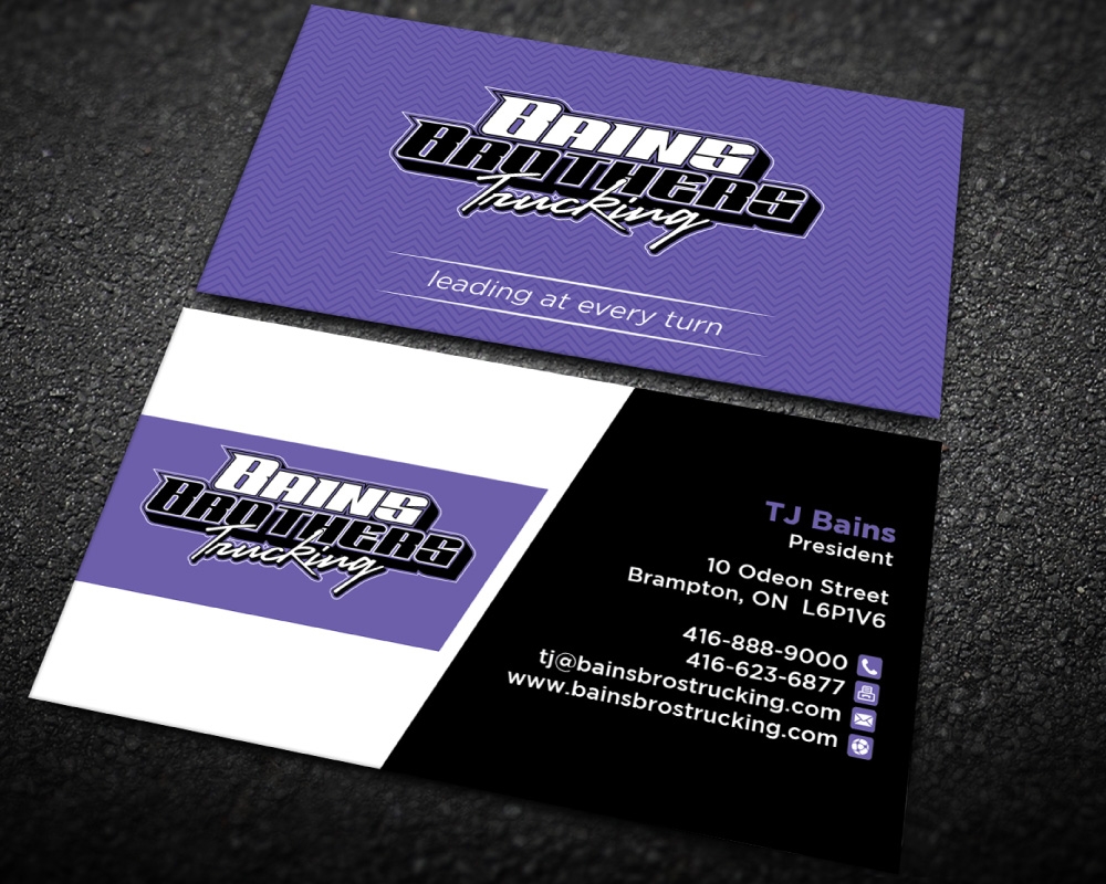 BAINS BROTHERS TRUCKING / BAINS BROS TRUCKING logo design by Boomstudioz