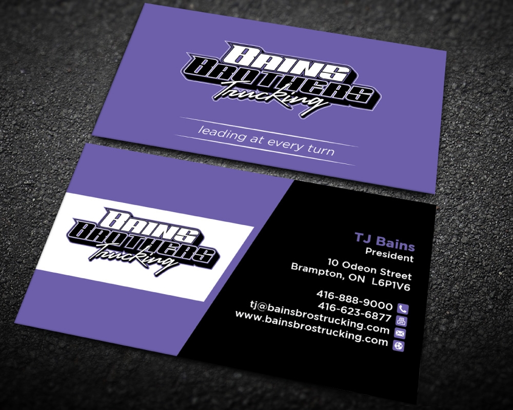 BAINS BROTHERS TRUCKING / BAINS BROS TRUCKING logo design by Boomstudioz