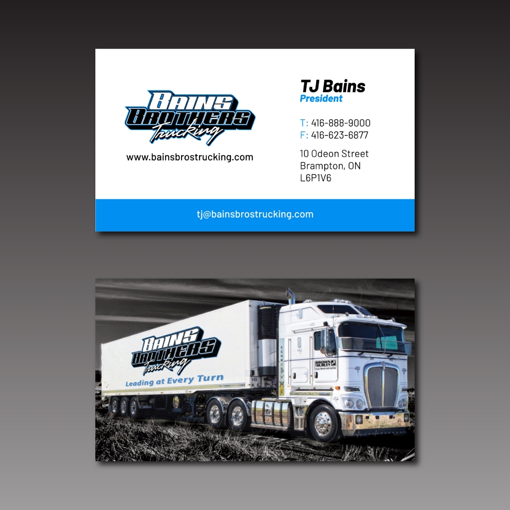 BAINS BROTHERS TRUCKING / BAINS BROS TRUCKING logo design by fritsB