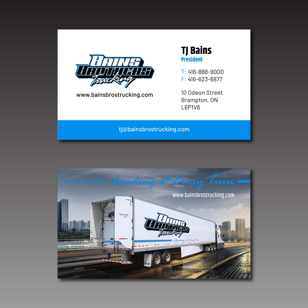 BAINS BROTHERS TRUCKING / BAINS BROS TRUCKING logo design by fritsB