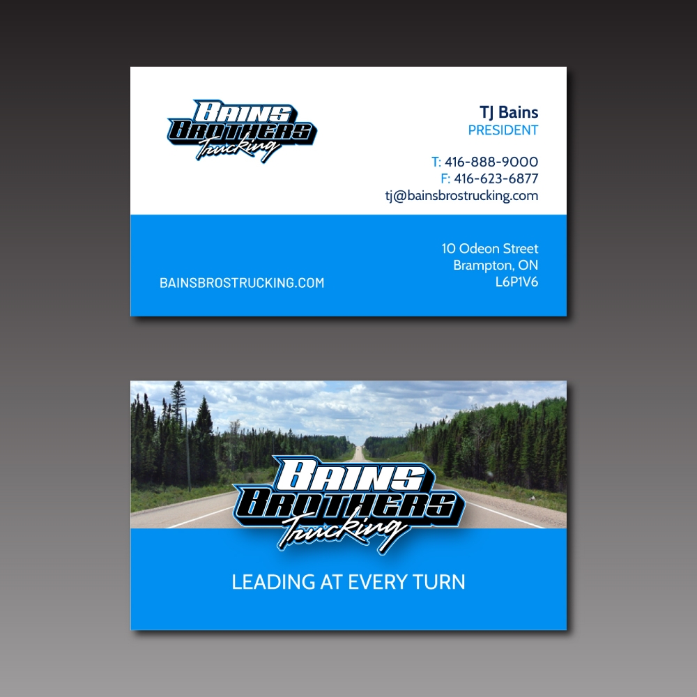 BAINS BROTHERS TRUCKING / BAINS BROS TRUCKING logo design by fritsB