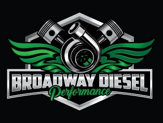 broadway diesel performance logo design by Godvibes