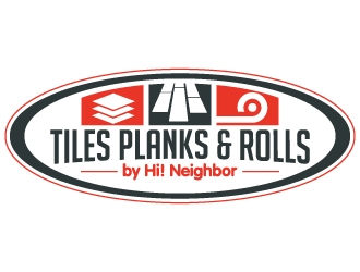 TILES PLANKS & ROLLS by Hi! Neighbor  logo design by jaize