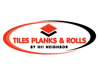 TILES PLANKS & ROLLS by Hi! Neighbor  logo design by pencilhand