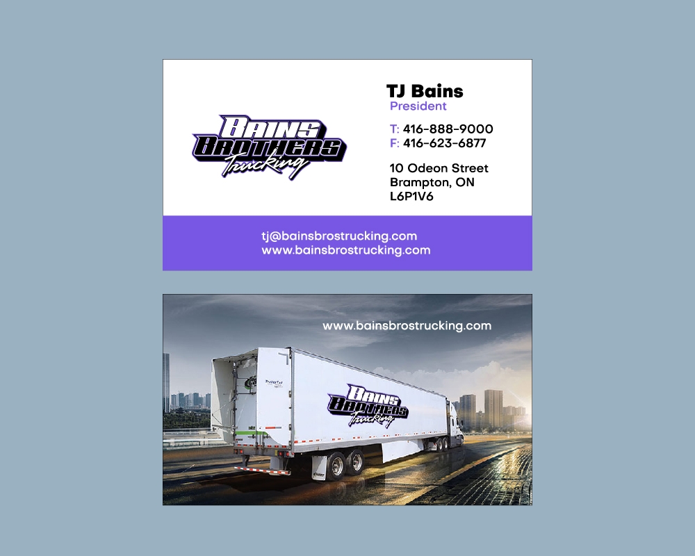 BAINS BROTHERS TRUCKING / BAINS BROS TRUCKING logo design by josephope