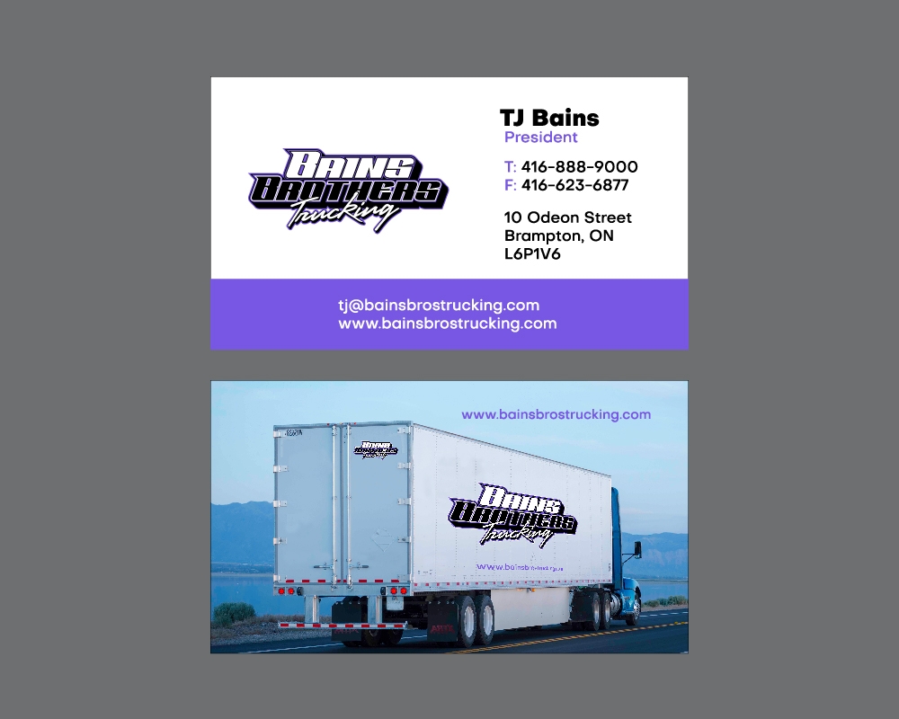 BAINS BROTHERS TRUCKING / BAINS BROS TRUCKING logo design by josephope