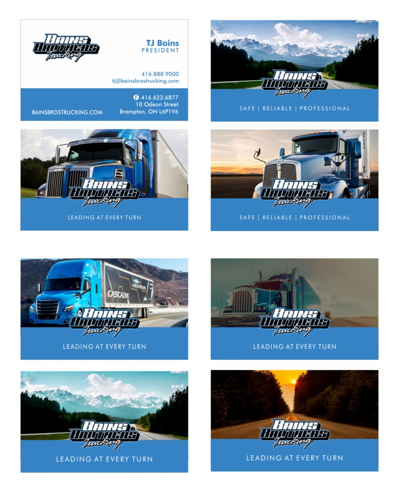 BAINS BROTHERS TRUCKING / BAINS BROS TRUCKING logo design by MCXL