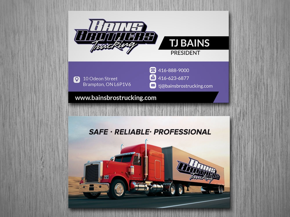 BAINS BROTHERS TRUCKING / BAINS BROS TRUCKING logo design by moomoo