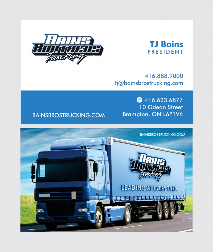 BAINS BROTHERS TRUCKING / BAINS BROS TRUCKING logo design by MCXL