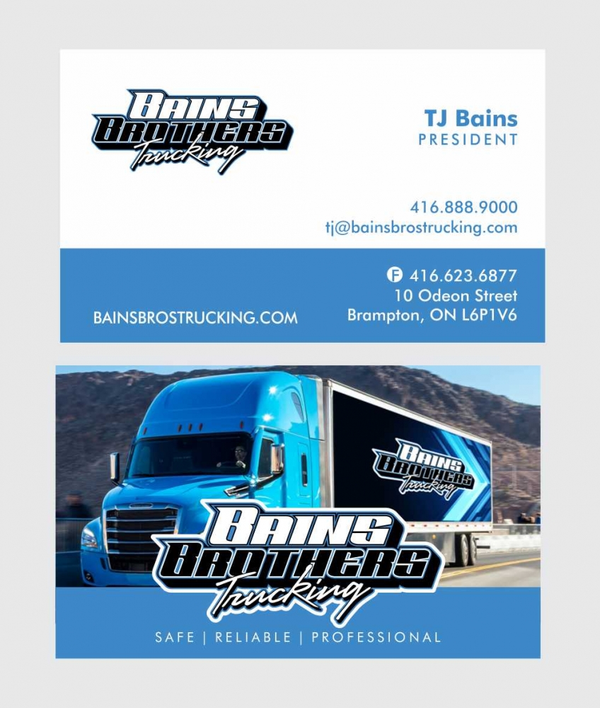 BAINS BROTHERS TRUCKING / BAINS BROS TRUCKING logo design by MCXL