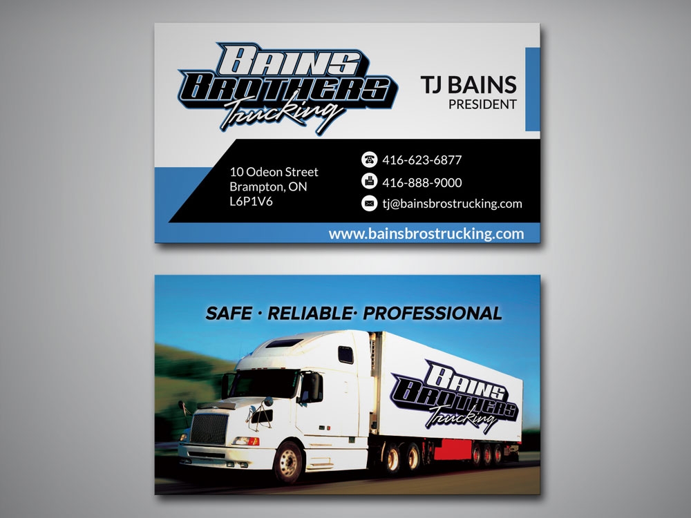 BAINS BROTHERS TRUCKING / BAINS BROS TRUCKING logo design by moomoo