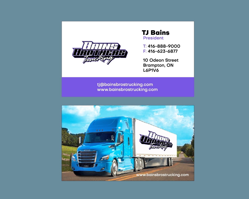 BAINS BROTHERS TRUCKING / BAINS BROS TRUCKING logo design by josephope