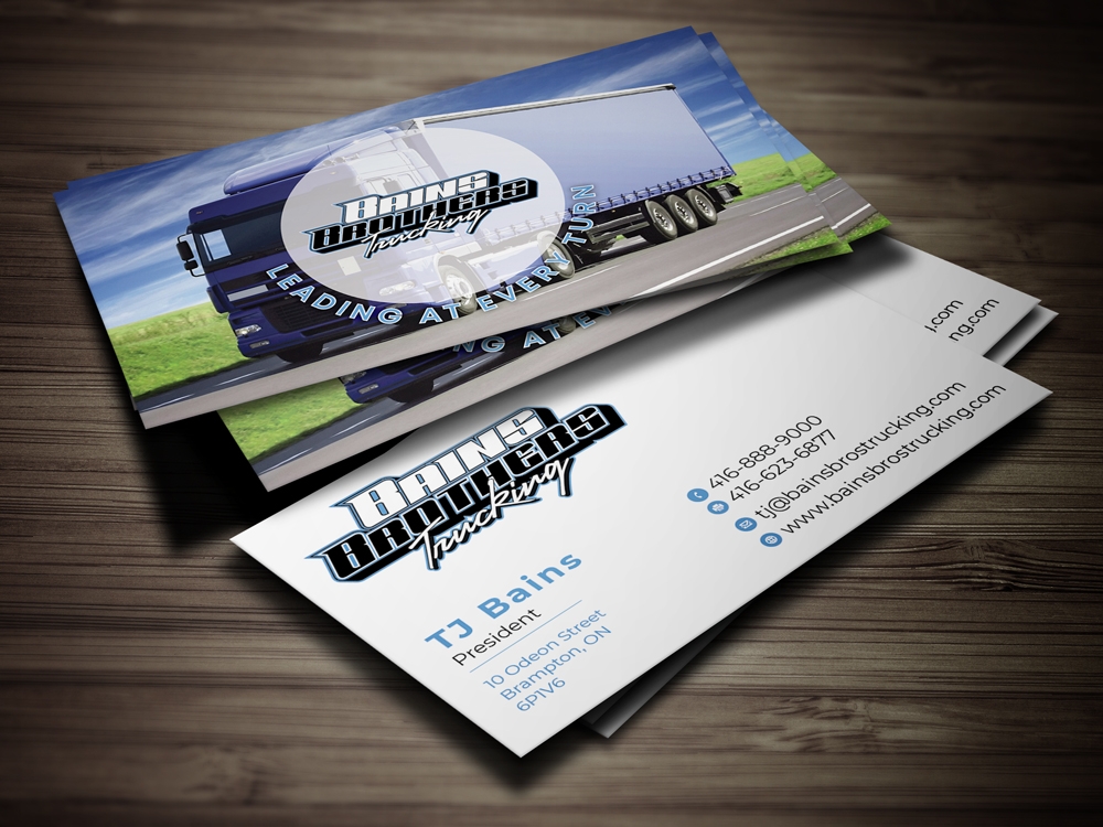 BAINS BROTHERS TRUCKING / BAINS BROS TRUCKING logo design by rootreeper