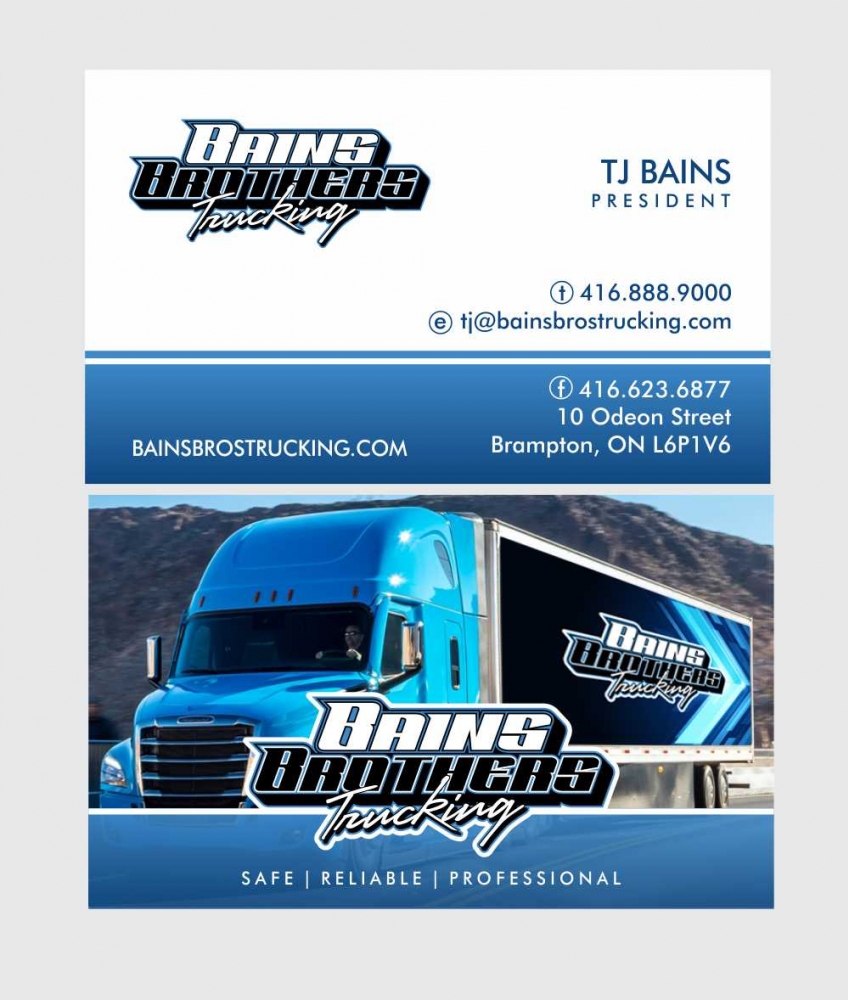 BAINS BROTHERS TRUCKING / BAINS BROS TRUCKING logo design by MCXL