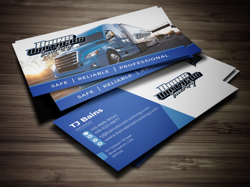BAINS BROTHERS TRUCKING / BAINS BROS TRUCKING logo design by rootreeper