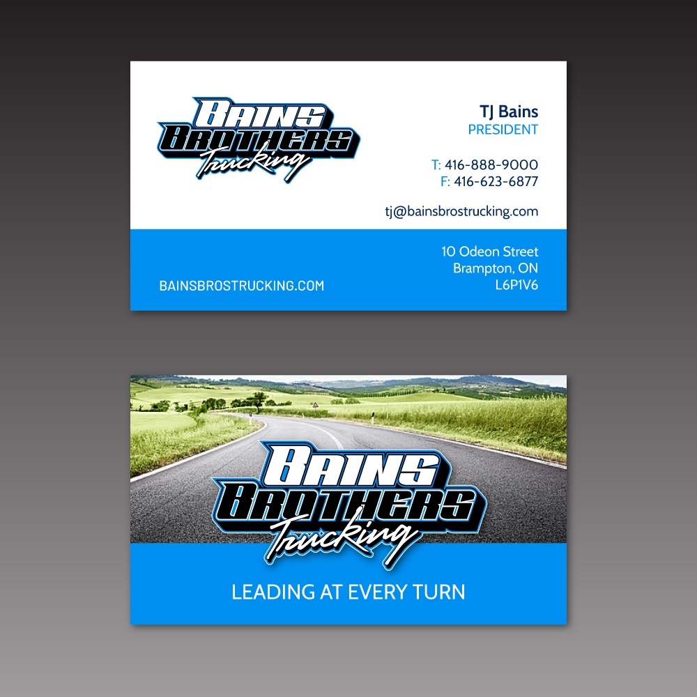 BAINS BROTHERS TRUCKING / BAINS BROS TRUCKING logo design by fritsB