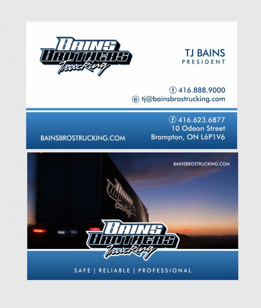 BAINS BROTHERS TRUCKING / BAINS BROS TRUCKING logo design by MCXL