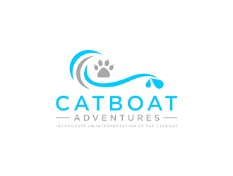 CatBoat Adventures logo design by checx