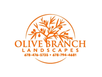 Olive Branch Landscapes logo design by josephope