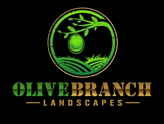 Olive Branch Landscapes logo design by DreamLogoDesign