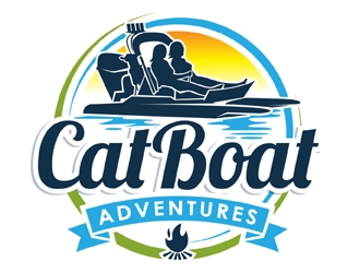 CatBoat Adventures logo design by MAXR