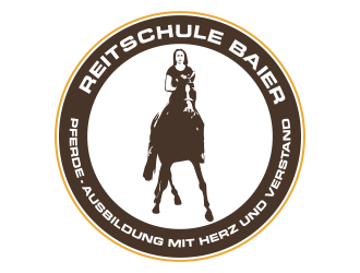 Reitschule Baier - Pferde-Ausbildung mit Herz und Verstand logo design by aldesign