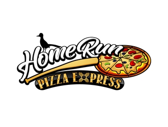 Home Run Pizza Express logo design by DreamLogoDesign