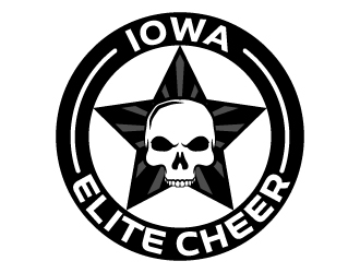 Iowa Elite Cheer (Skull & Bones - I will Attach our most recent)  logo design by KDesigns