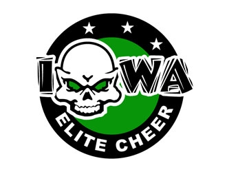 Iowa Elite Cheer (Skull & Bones - I will Attach our most recent)  logo design by LogoInvent