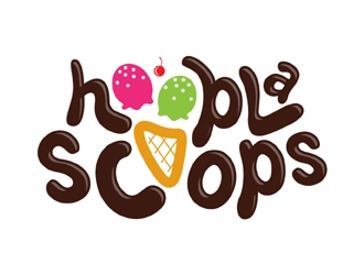 Hoopla Scoops logo design by MAXR