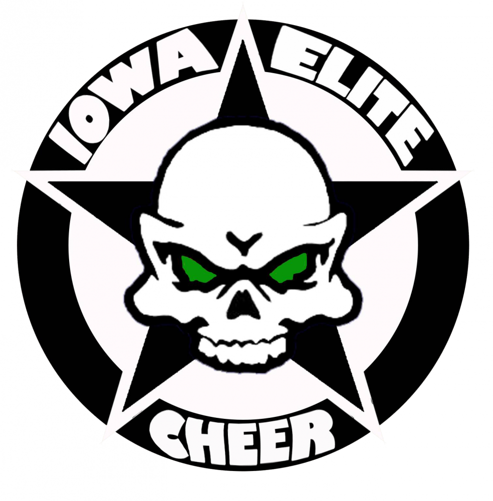 Iowa Elite Cheer (Skull & Bones I will Attach our most recent) Logo