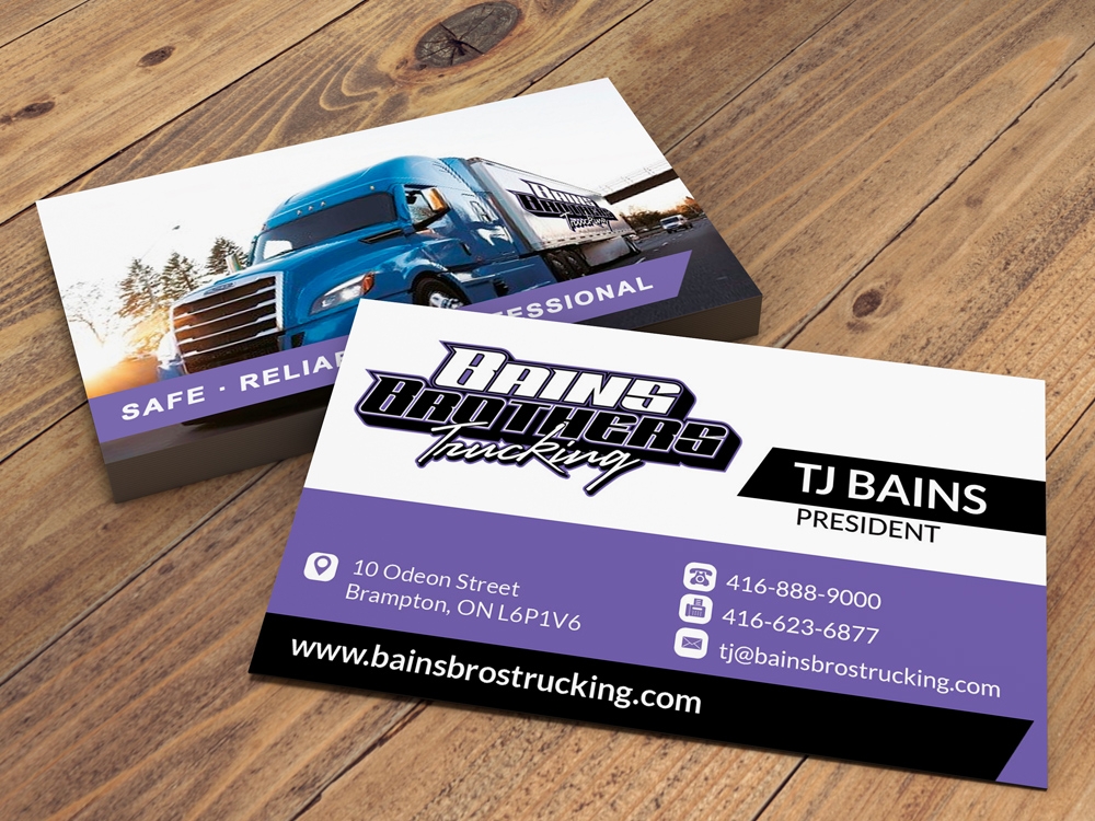 BAINS BROTHERS TRUCKING / BAINS BROS TRUCKING logo design by moomoo