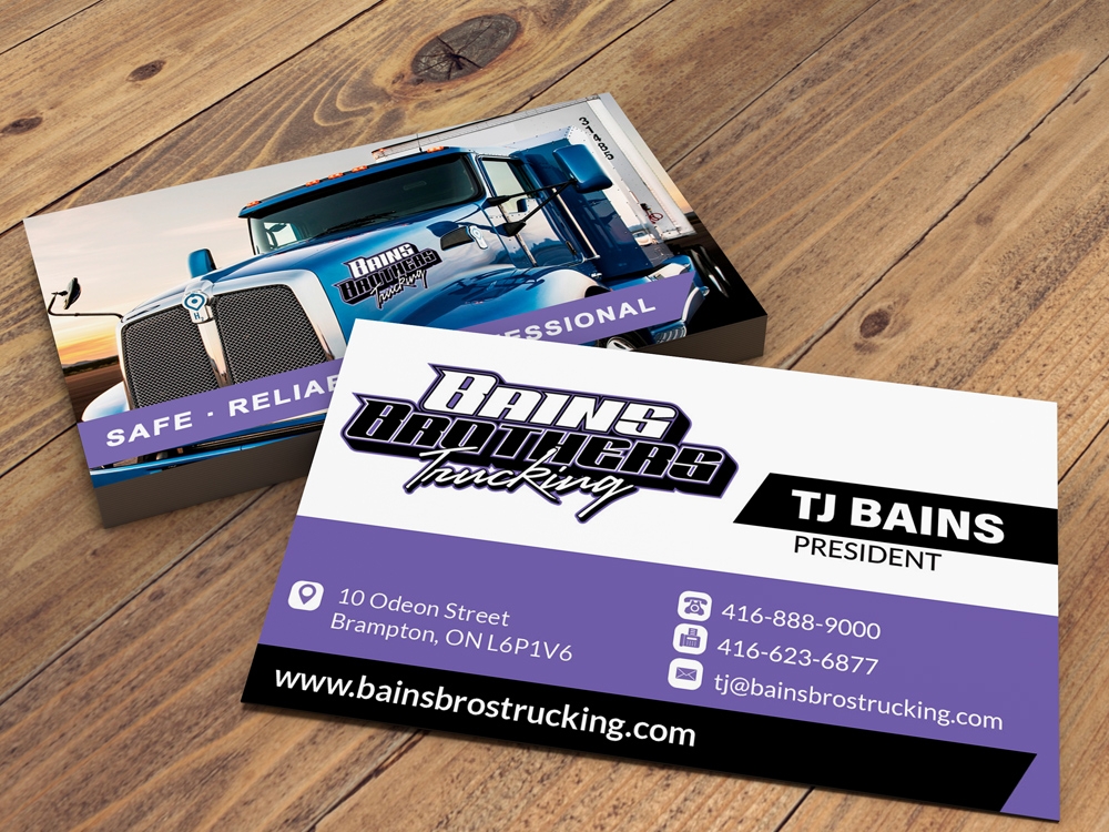 BAINS BROTHERS TRUCKING / BAINS BROS TRUCKING logo design by moomoo