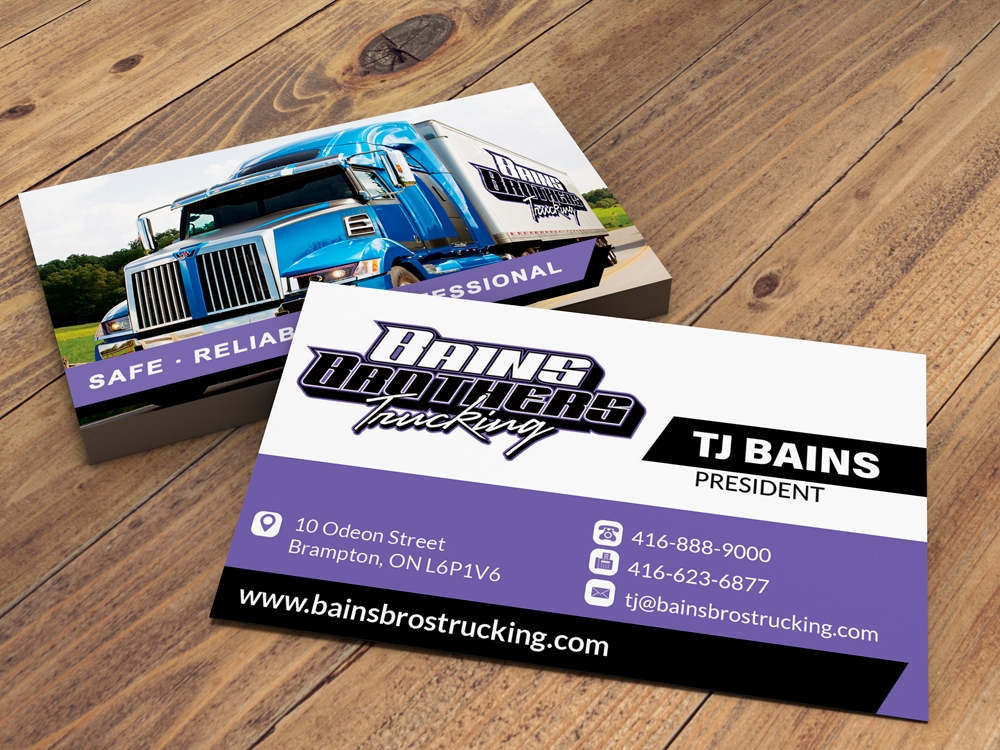 BAINS BROTHERS TRUCKING / BAINS BROS TRUCKING logo design by moomoo