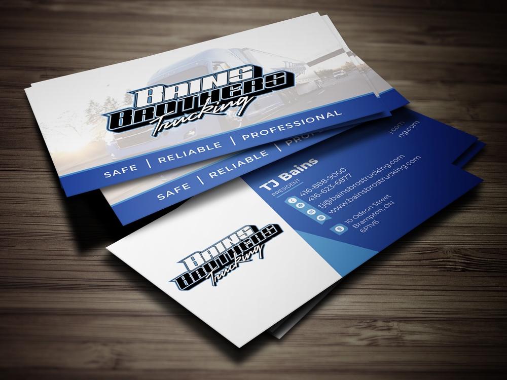 BAINS BROTHERS TRUCKING / BAINS BROS TRUCKING logo design by rootreeper