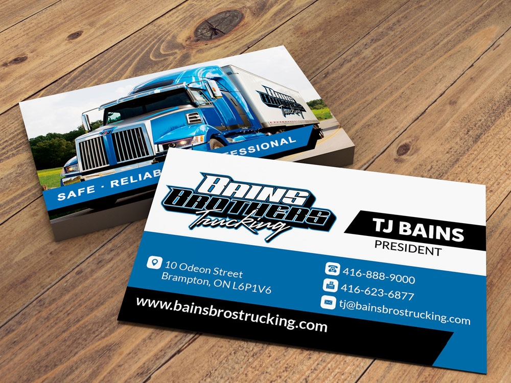 BAINS BROTHERS TRUCKING / BAINS BROS TRUCKING logo design by moomoo