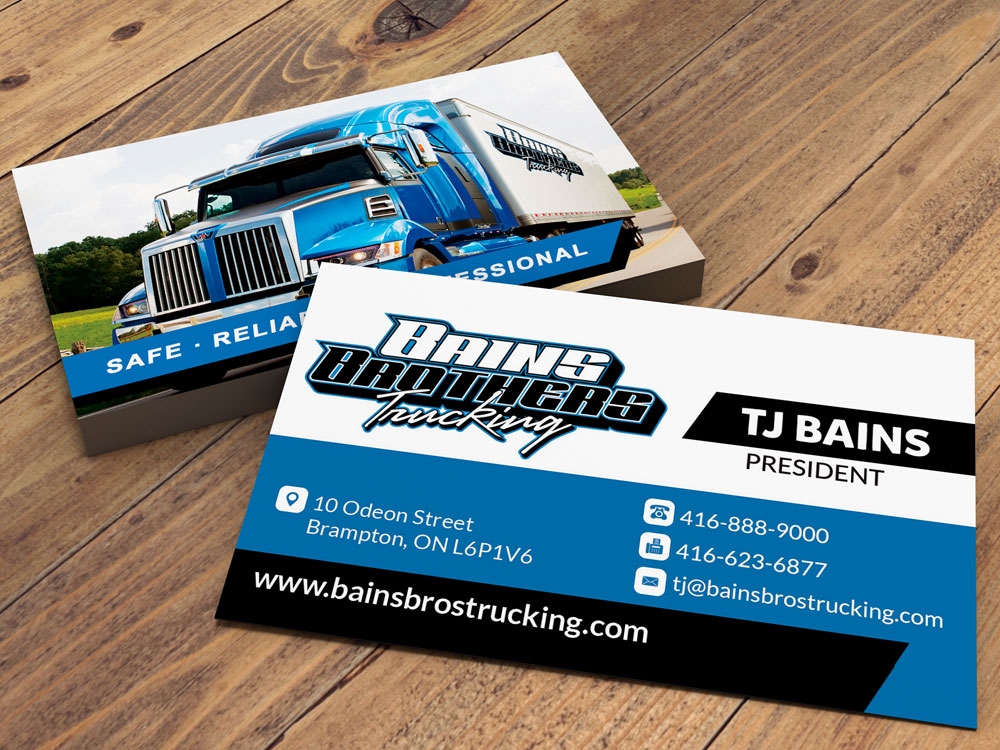 BAINS BROTHERS TRUCKING / BAINS BROS TRUCKING logo design by moomoo