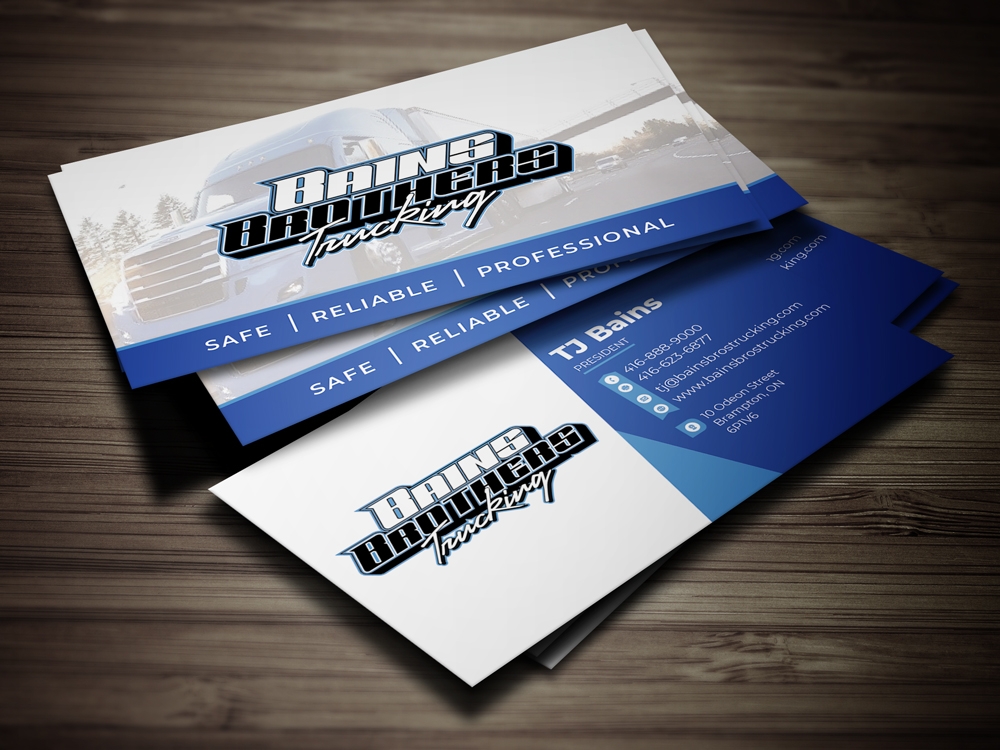 BAINS BROTHERS TRUCKING / BAINS BROS TRUCKING logo design by rootreeper