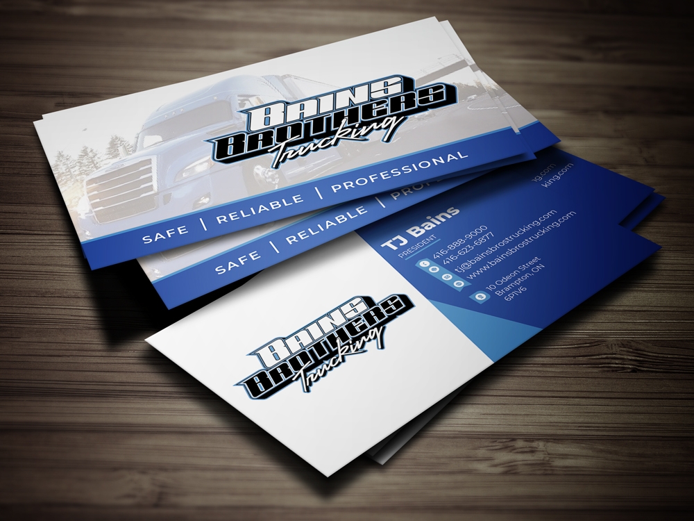 BAINS BROTHERS TRUCKING / BAINS BROS TRUCKING logo design by rootreeper