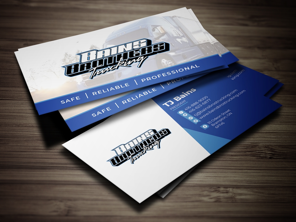 BAINS BROTHERS TRUCKING / BAINS BROS TRUCKING logo design by rootreeper