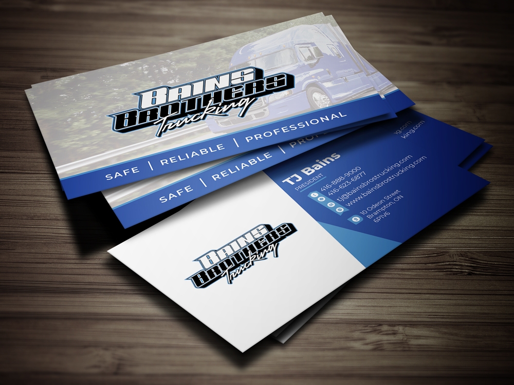 BAINS BROTHERS TRUCKING / BAINS BROS TRUCKING logo design by rootreeper