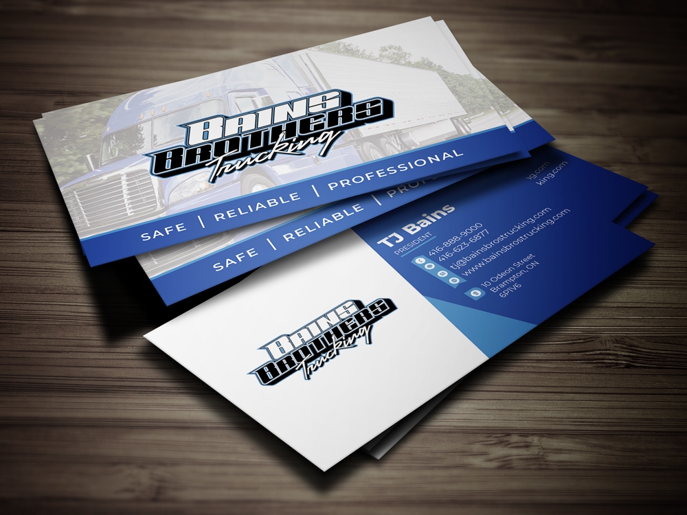 BAINS BROTHERS TRUCKING / BAINS BROS TRUCKING logo design by rootreeper