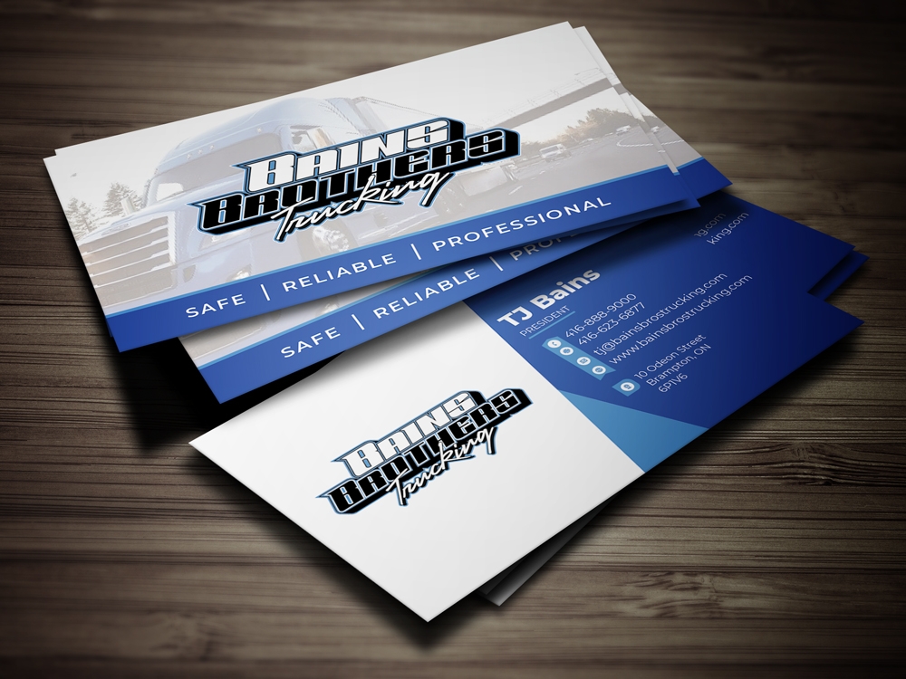 BAINS BROTHERS TRUCKING / BAINS BROS TRUCKING logo design by rootreeper