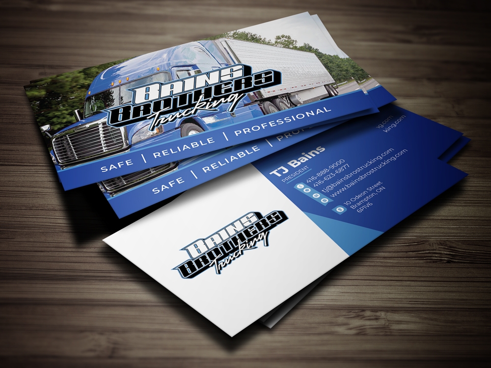 BAINS BROTHERS TRUCKING / BAINS BROS TRUCKING logo design by rootreeper