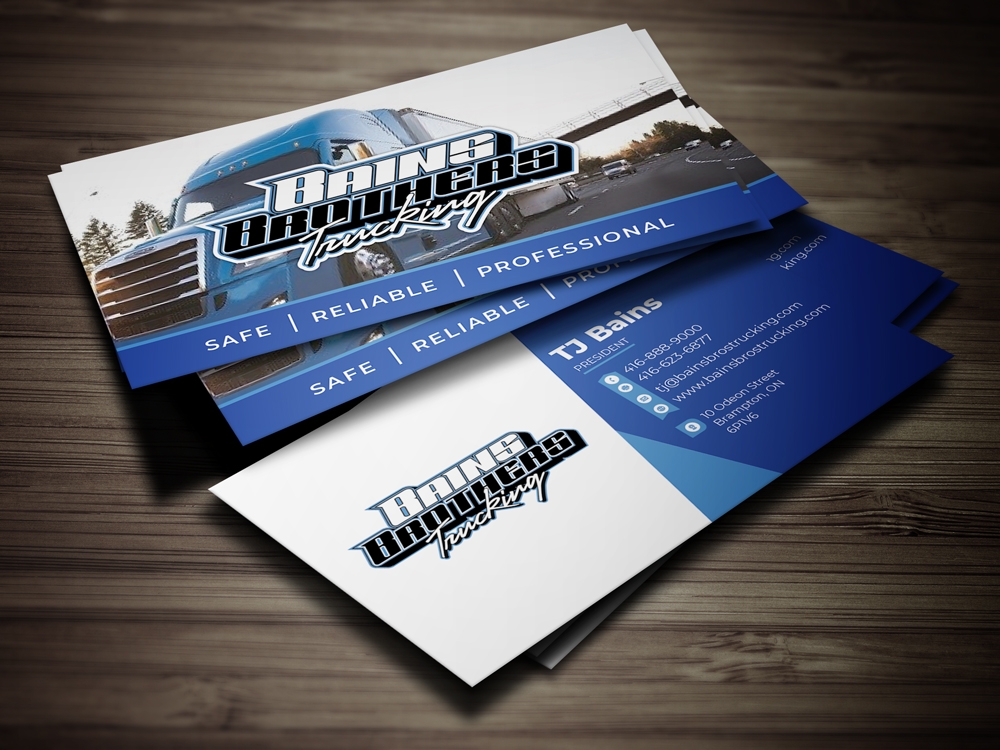 BAINS BROTHERS TRUCKING / BAINS BROS TRUCKING logo design by rootreeper